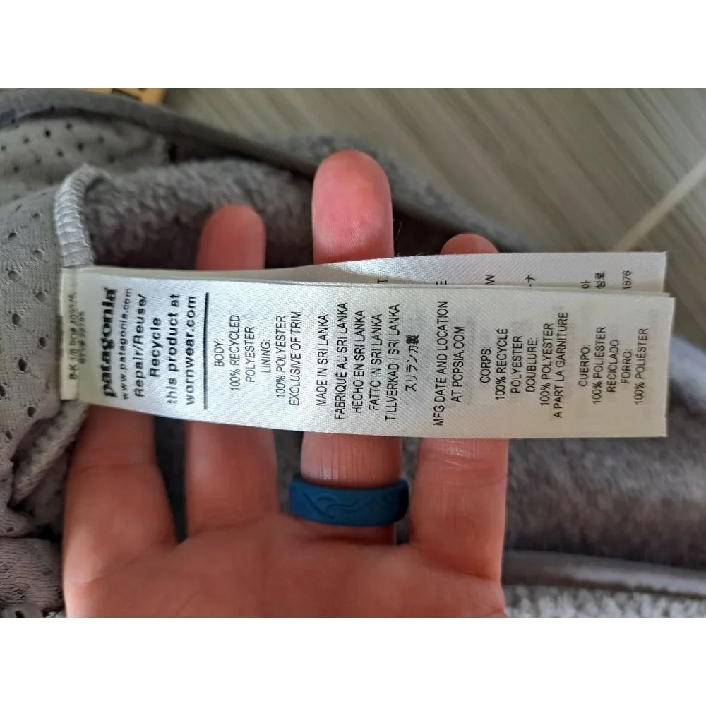 Patagonia Womens Retro Pile Jacket Gray Size Large Full Zip Gorpcore Hiking - Picture 8 of 9